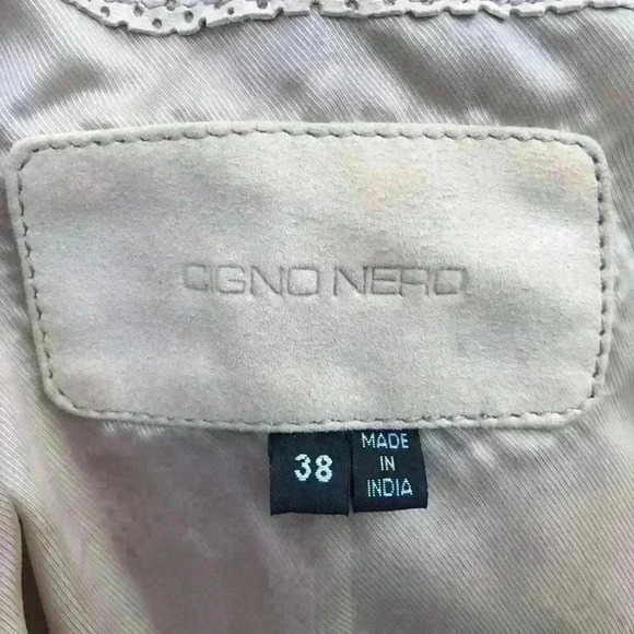 Cigno Nero Tan Leather Jacket Size Small - Picture 5 of 9